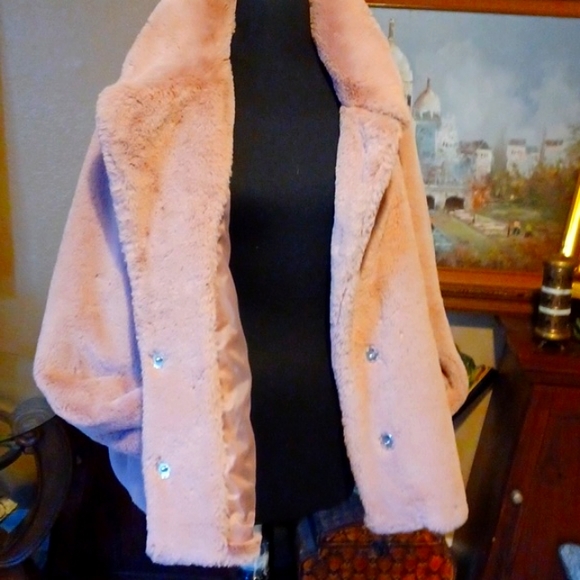 Plush Pink Bear Coat - Picture 5 of 7